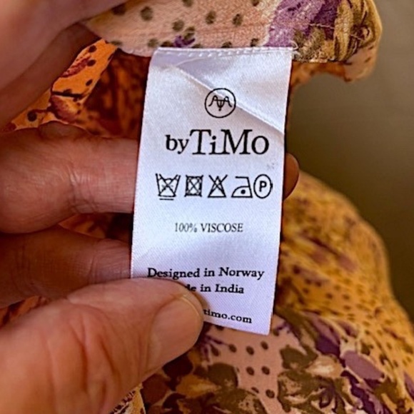 BY TiMo Ruffle Trimmed, Midi-Style Wrap Dress w/ Open Back in Pink NWOT/sz L - Picture 16 of 16